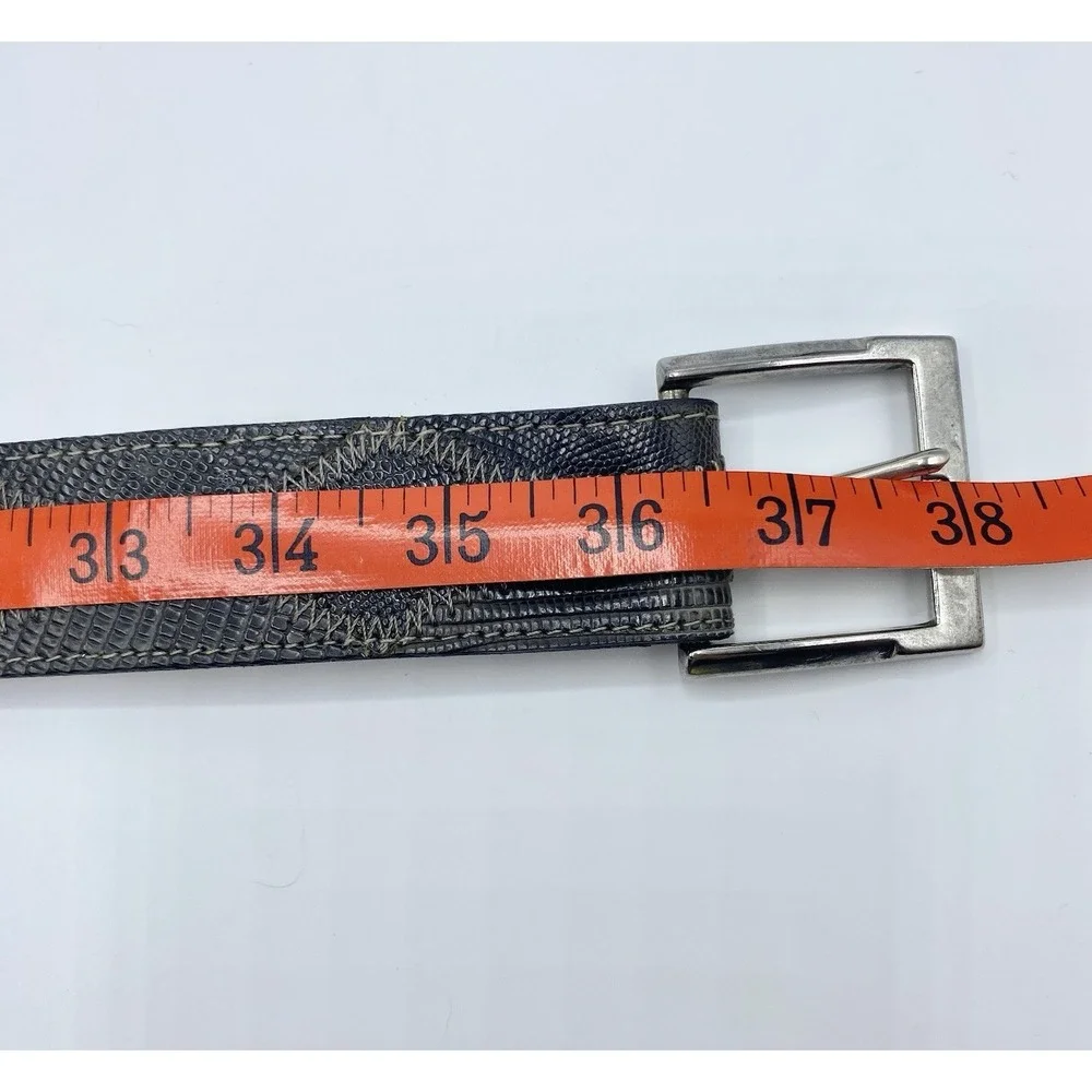 Dan Post Men's Genuine Lizard Western Black Belt with Buckle USA Size 32 Leather